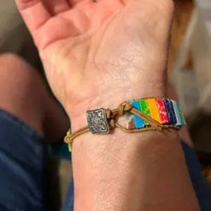 Colorful Stone Braided Bracelet Adjustable Rope Hand Bracelet Energy Healing & R